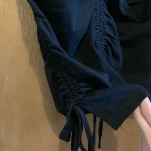 Ruched black Cider mini skirt - Picture 2 of 4